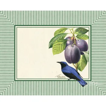 prostírání Bavlněné prostírání - Švestky v pruhovaném