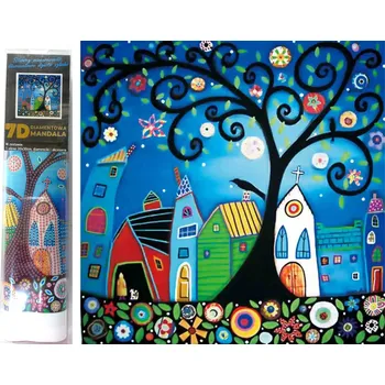 Puzzle Norimpex Diamantové malování 7D Pohádkové město 30x30cm