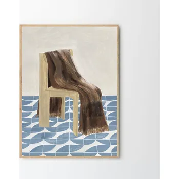 Plakát The Poster Club Plakát Chair with Blanket by Isabelle Vandeplassche Chair with Blanket / 30x40