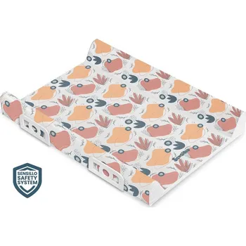 Přebalovací podložka SENSILLO VYZTUŽENÝ PŘEBALOVACÍ PULT BEZPEČNOSTNÍ SYSTÉM 70 CM Varianta: ZAHRADNÍ KVĚTINY PLATINUM