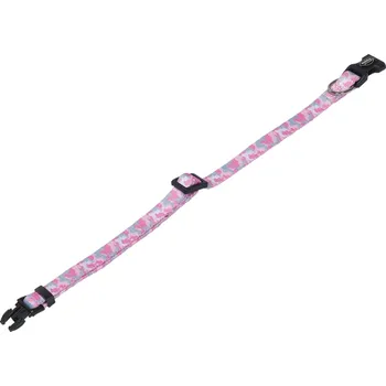 Obojek pro psa Nobby obojek maskáčový CAMOUFLAGE 20-35 cm růžová
