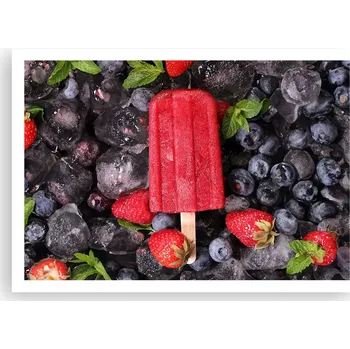 Obraz Plakát na zeď bez rámu 100x70 zmrzlina foto-obraz plakáty do obývacího pokoje ložnice
