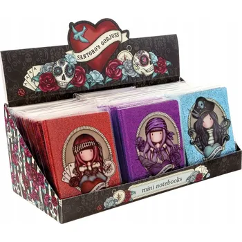 Zápisník Mini zápisník Gorjuss s červenými třpytkami