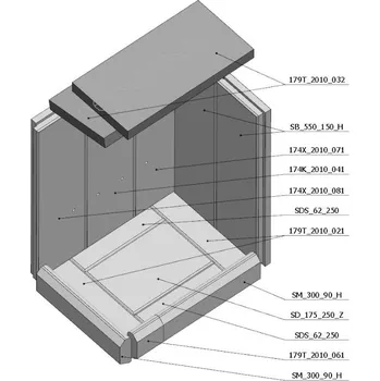 Krbová vložka Romotop Šamotová komora komplet pro levou variantu