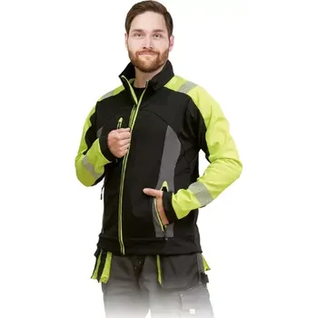 Pánská softshellová bunda Leber&Hollman SHELLVIS softshellová bunda černá/žlutá