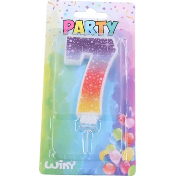 Dortová svíčka Párty svíčka číslo 7 Hvězdy