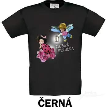Pánské tričko Tričko UNI Zlobivá beruška Barva: Černá, Velikost: S