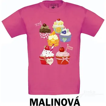 Dívčí tričko Tričko dětské KR, Muffiny Barva: Malinová, Velikost: 146