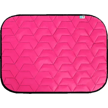 Pelíšek pro psa AiryVest cestovní podložka oboustranná růžová/černá L 100 x 70cm