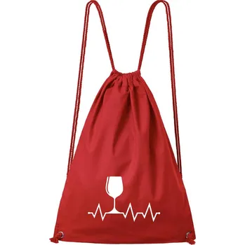 Sportovní batoh DOBRÝ TRIKO Bavlněný batoh Tep srdce víno Barva: Červená