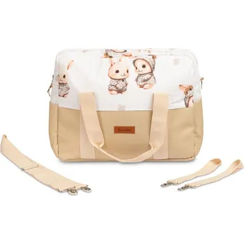 SENSILLO Taška ke kočárku EKOSKÓRA KRÓLICZKI BEŻOWE