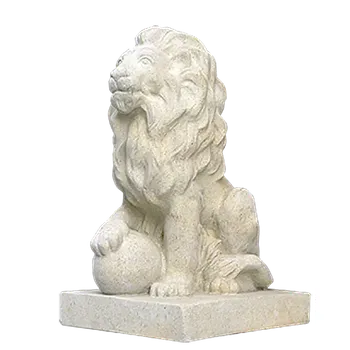 Zahradní dekorace Socha lva s tlapou na kouli 12kg