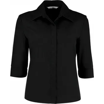 Dámská košile Kustom Kit Dámská košile Continental Tailored fit 3/4 Barva: Černá, Velikost: S