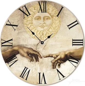 Hodiny Nástěnné dřevěné hodiny - Michelangelo Buonarroti, Dotek 2