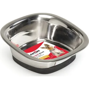 Miska pro psa CAMON MISKA DURAPET HRANATÁ Barva: NEREZ, Velikost: 420 ml