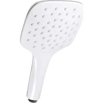 Sprchová hlavice NOVASERVIS Ruční Sprchová Růžice RU/420,1, Hranatá 12x3 cm, 1-Polohová, EASY CLEAN, Barva BÍLÁ/CHROM