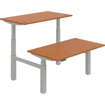 Kancelářský vozík HOBIS párový výškově stavitelný stůl 140 cm, paměť.ovlad. - MOTION DUAL MSD 3M 1400, třešeň + doprava zdarma