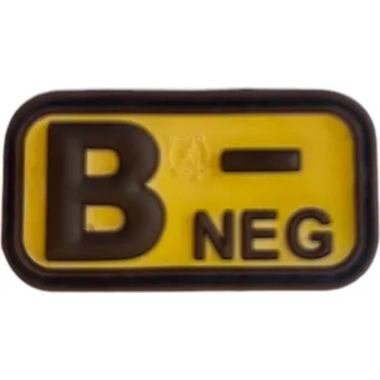 Nášivka JTG Nášivka na suchý zip s krevní skupinou (B-) (plast 3D) - desert