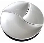 TORO Sada misek "VLNKA", 3 ks, keramika, dřevěný podnos_hamashop