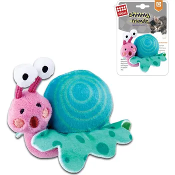 Hračka pro kočku GiGwi Shining Friendz šnek, LED a catnip