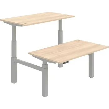 Kancelářský vozík HOBIS párový výškově stavitelný stůl 140 cm, paměť.ovlad. - MOTION DUAL MSD 3M 1400, akát + doprava zdarma