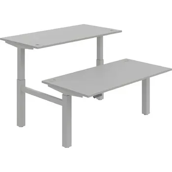 Kancelářský vozík HOBIS párový výškově stavitelný stůl 160 cm, paměť.ovlad. - MOTION DUAL MSD 2M 1600, šedá + doprava zdarma