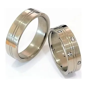 Prsten Ráj snubních prstenů | Snubní prsteny z titanu skladem - 4554