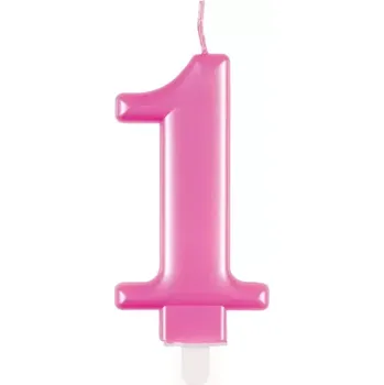 Dortová svíčka Svíčka dortová růžová metalická 1