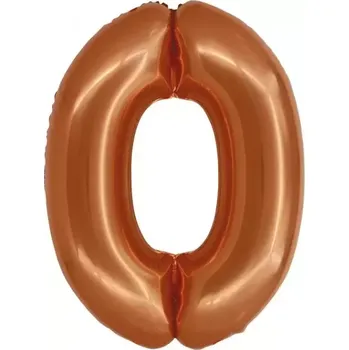 Balónek Foliová číslice - Měděná 0 - 76 cm