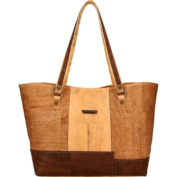 Kabelka ELENCO Korková dámská kabelka přes rameno 805MS přírodní hnědá