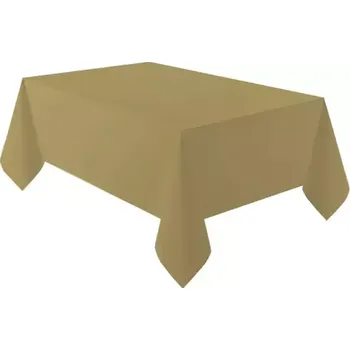 Jednorázový ubrus Plastový ubrus zlatý 137 x 274 cm