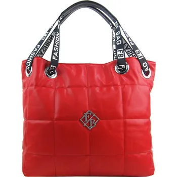 Kabelka Velká dámská kabelka přes rameno v prošívaném designu červená