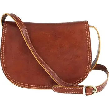 Kožená crossbody dámská kabelka Enila I Fratelli koňaková hnědá