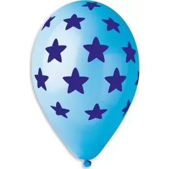 Balónek Latexový balonek s potiskem modré hvězdy
