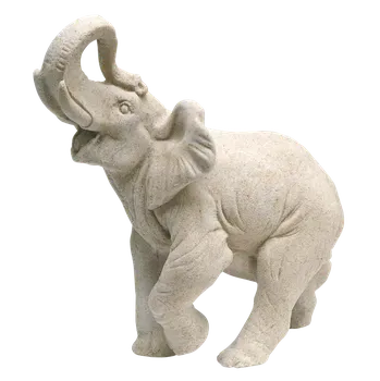 Zahradní dekorace Umělý pískovec Soška slona afrického pro štěstí