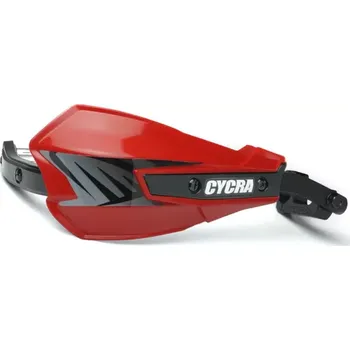 Chránič ruky pro motocykl Chrániče páček / kryty rukou s hliníkovou výztuhou CYCRA VORTEX HAND GUARDS UNIVERSAL U-CLAMPS barva CG červená/černá, pár (vhodné pro řídítka o průměru 22 mm a 28 mm )