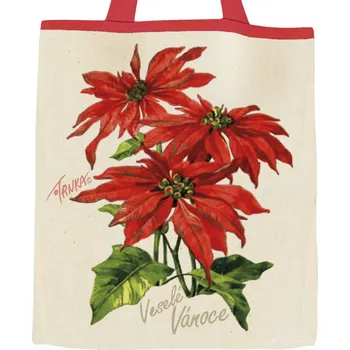Nákupní taška Plátěná taška, Vánoční hvězda