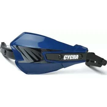 Chránič ruky pro motocykl Chrániče páček / kryty rukou s hliníkovou výztuhou CYCRA VORTEX HAND GUARDS UNIVERSAL U-CLAMPS barva husky modrá/černá, pár (vhodné pro řídítka o průměru 22 mm a 28 mm )