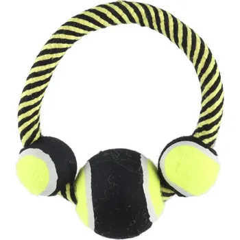 Hračka pro psa Huhubamboo hračka pro psy míč na šňůře 19cm