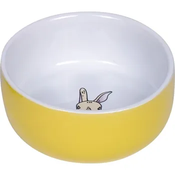 miska pro malé zvíře Nobby Rabbit keramická miska pro hlodavce žlutá 11 x 4,5 cm