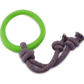 Hračka pro psa Beco BecoHoop s lanem EKO zelená S