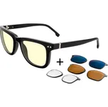 GUNNAR kancelářské/herní brýle CUPERTINO ONYX * jantarová/čirá/sluneční/jantarová MAX skla * BLF65/BLF35/BLF90/BLF98