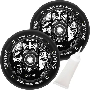 Kolečko ke koloběžce Sada 2x Kolečko DIVINE Hollowcore 110mm | 88A | ABEC-11 | BLACK + Olej Divine 20ml