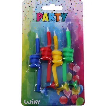 Svíčka Svíčky 4ks + stojánky 4ks Spirála