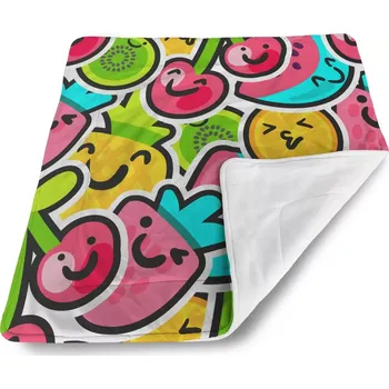 deka Sablio Dětská deka pro miminko Veselé ovoce - 80x100 cm