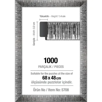 Příslušenství k puzzle ART PUZZLE Rám na puzzle 68x48cm stříbrný (5708)