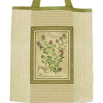 Nákupní taška Plátěná nákupní taška, Mateřídouška obecná