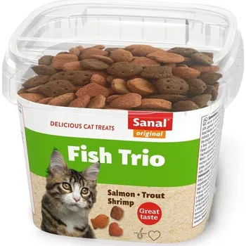 Pamlsek pro kočku WANPY EUROPE PETFOODS B.V. Sanal cat snack Ryba TRIO 75 g