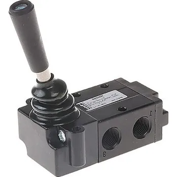 Ventil Pneumatický mezipolohový šoupátkový ventil, manuálně ovládaný 3/2, G1/4", pružina Parker B53003LS