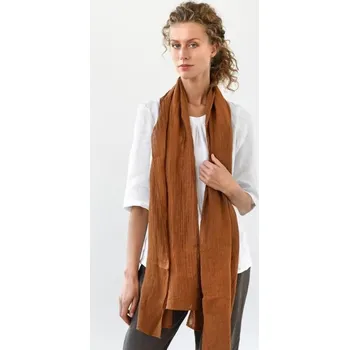 Šála Magic Linen Lněný šál Cinnamon